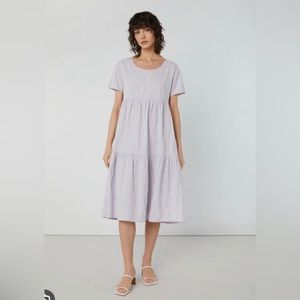 Oak & Fort tiered midi dress size S